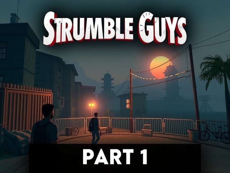 Stumble Guys gameplay screenshot showing colorful characters racing through obstacle course