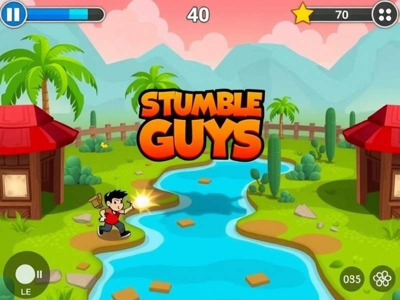 Stumble Guys gameplay on PC screen