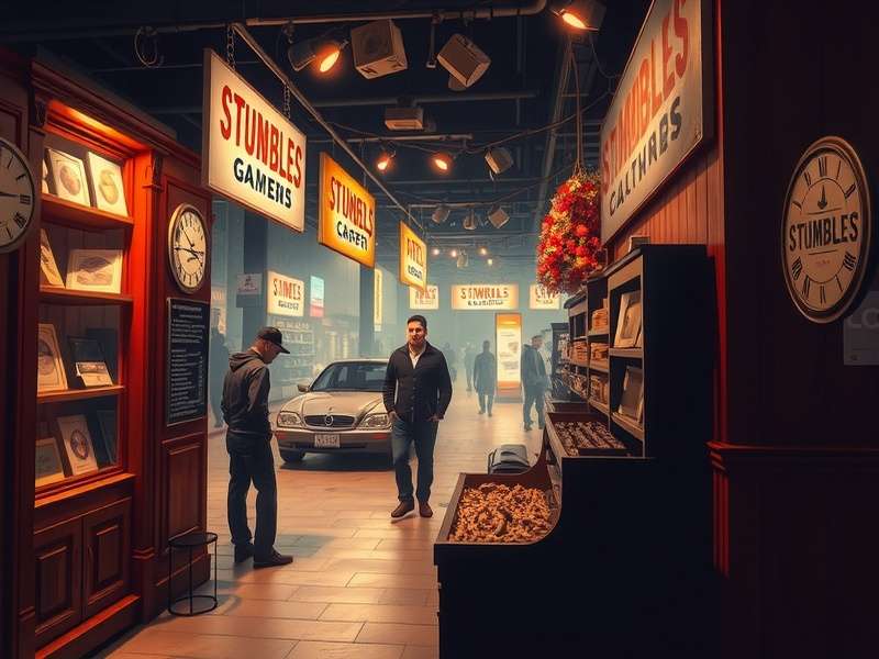 Stumble Guys in-game shop interface showing skins, emotes, and bundles