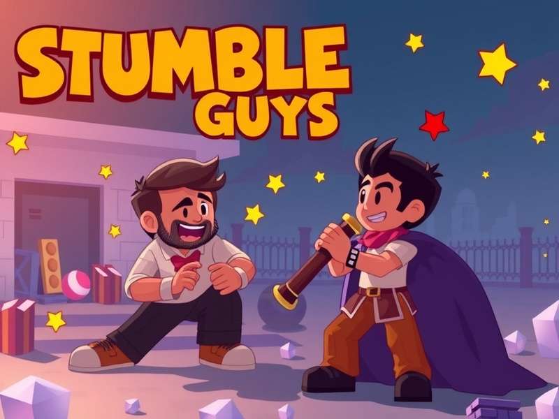 Visual comparison showing Stumble Guys and Fall Guys character gameplay side by side