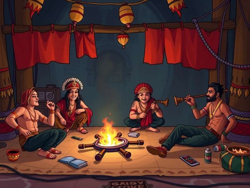 Stumble Guys gameplay screenshot showing colorful characters on an obstacle course