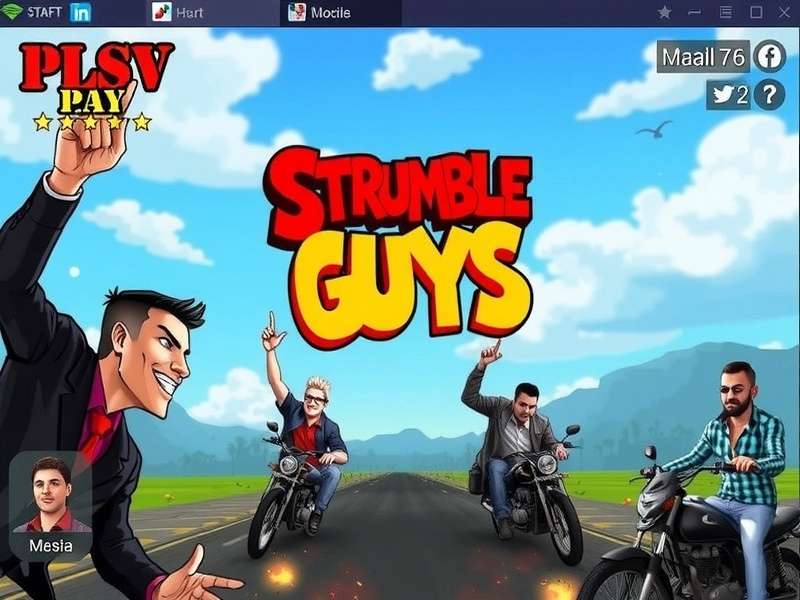 Stumble Guys gameplay on PC using Bluestacks emulator