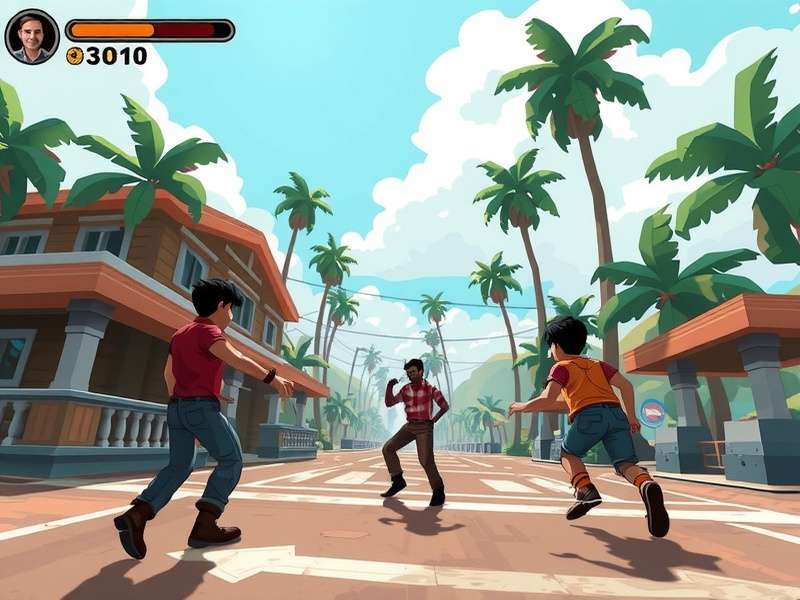 Stumble Guys gameplay video screenshot showing chaotic race action