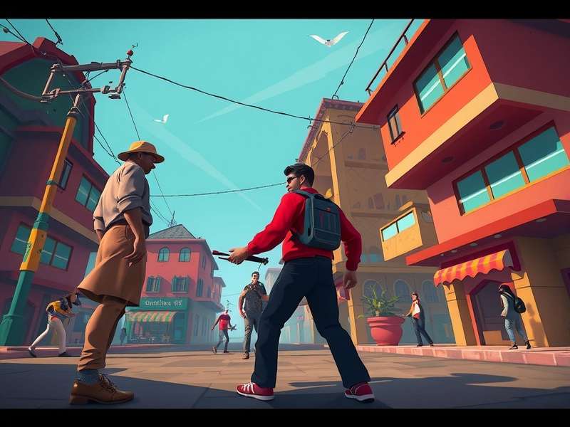 Stumble Guys gameplay on PC showing colorful characters in obstacle course