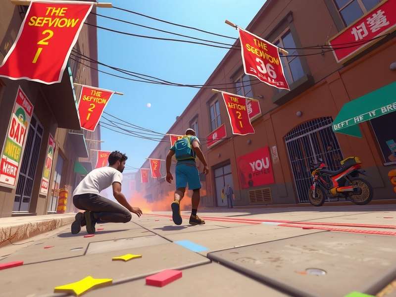 Example of a poorly designed Stumble Guys thumbnail: dark, cluttered, no clear focal point