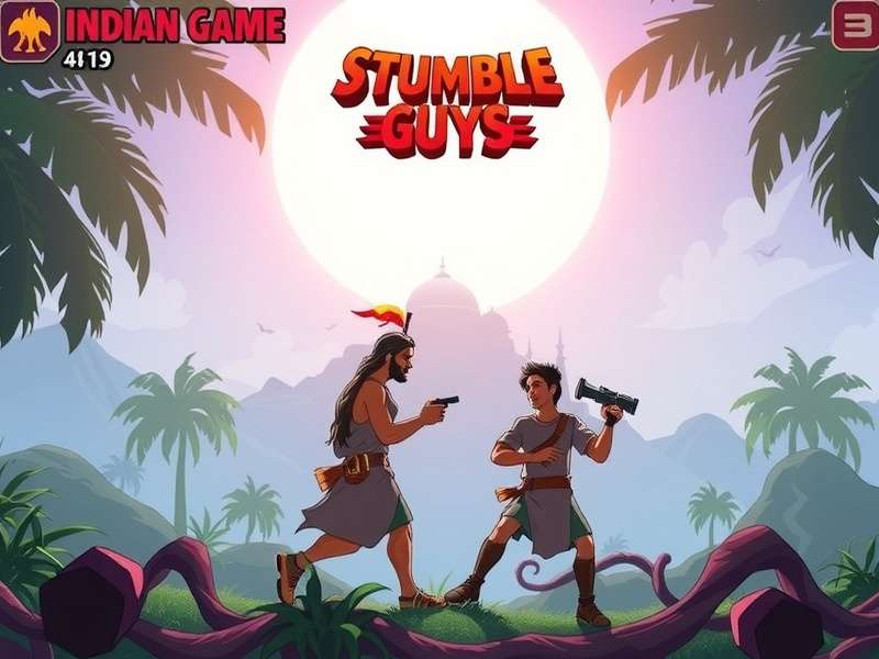 Example of a high-performing Stumble Guys thumbnail: bright colors, shocked face, clear text, single focal point