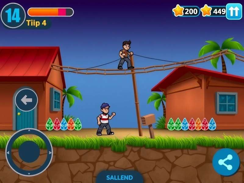 Stumble Guys gameplay on Android smartphone showing chaotic race scene