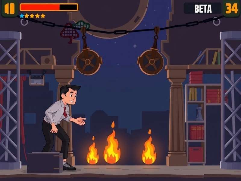 Stumble Guys Beta gameplay screenshot showing colorful characters and obstacles