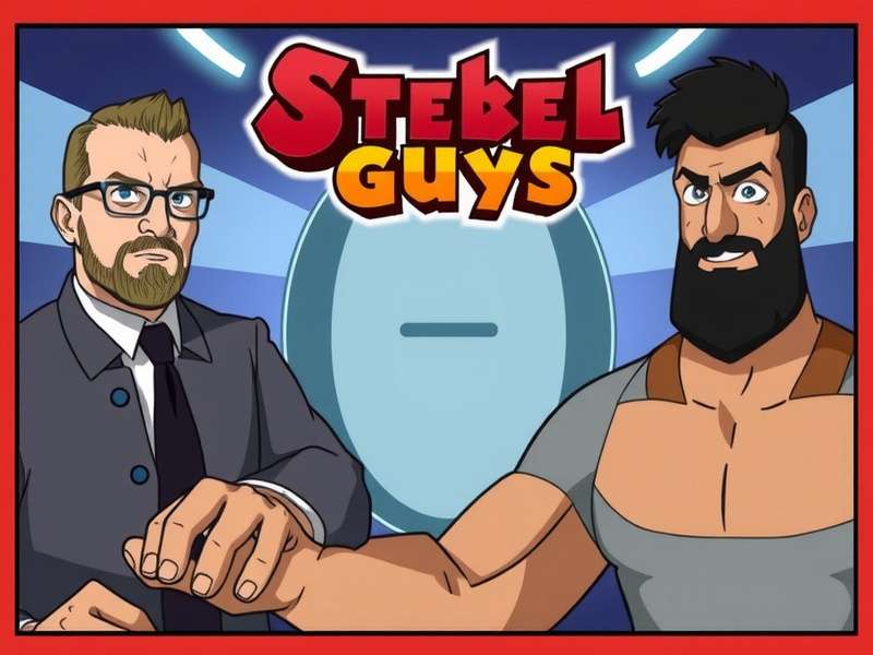 Competitive Stumble Guys gameplay showing chaotic final round