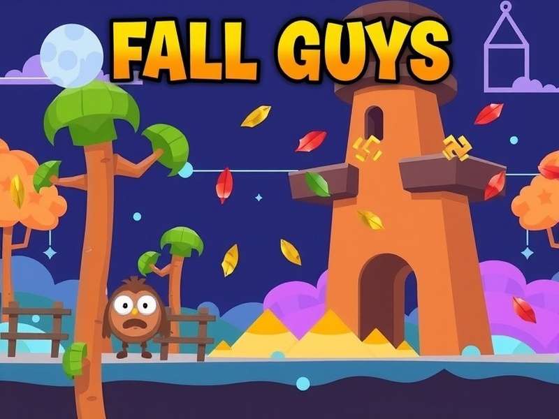 Fall Guys colorful characters racing through an obstacle course