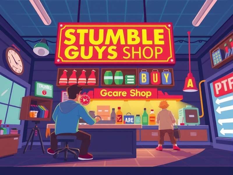 Stumble Guys in-game shop interface showing skins and kudos