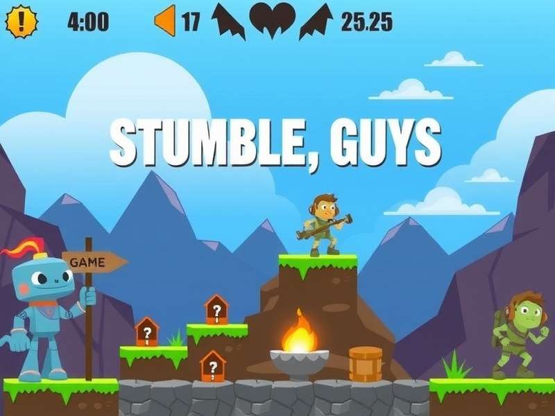 Stumble Guys multiplayer gameplay on different devices - PC, mobile, tablet