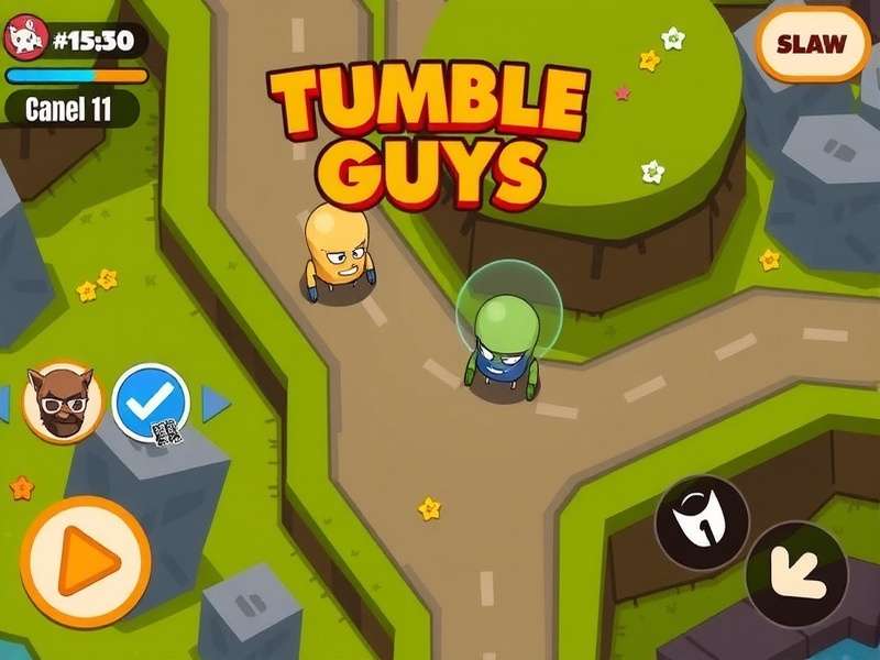 Gamer playing Stumble Guys on a high-end PC setup with RGB lighting