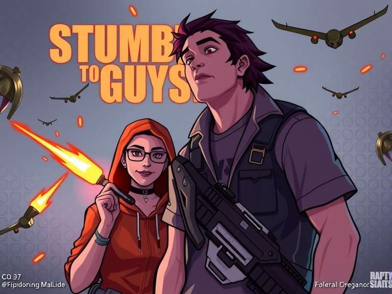 Stumble Guys Merchandise Collection showcasing t-shirts, plushies, and figurines