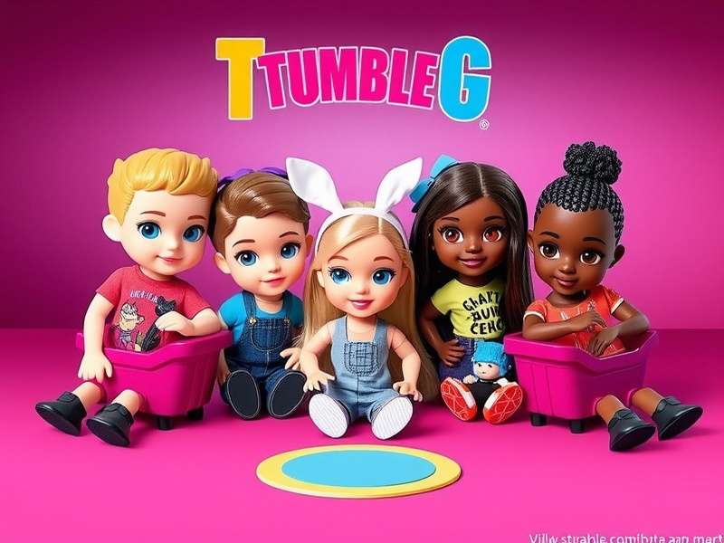 Stumble Guys characters with Barbie toy accessories in gameplay