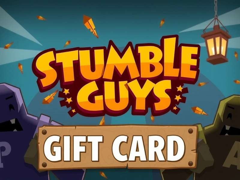 Stumble Guys Gift Card showcasing in-game items and redemption process