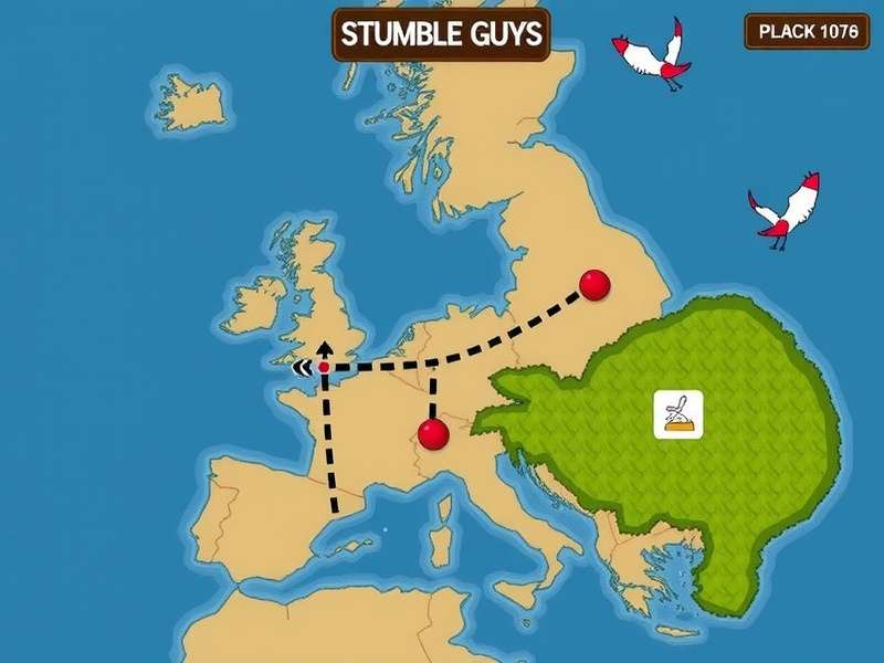 Stumble Guys Whirl-Y-Round map gameplay