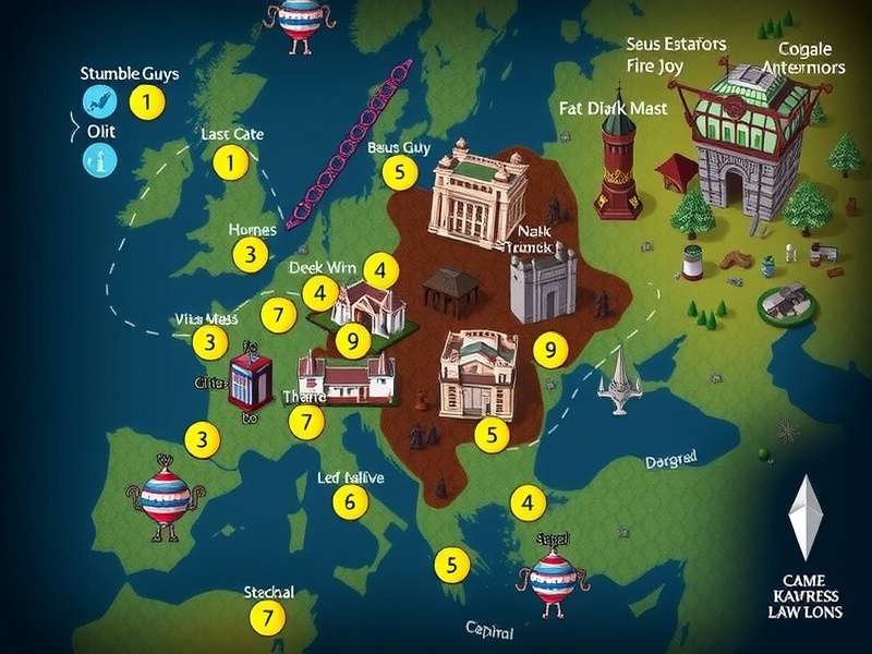 Stumble Guys Block Dash obstacle course