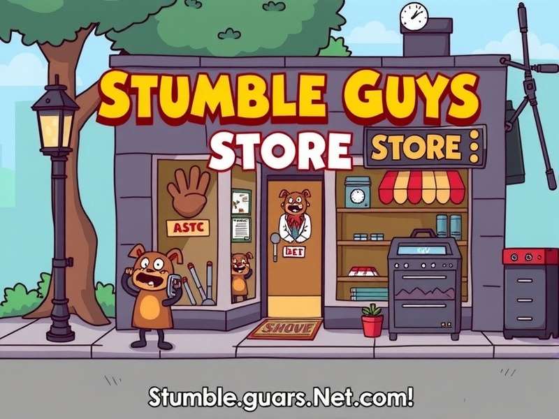 Stumble Guys Store Interface showing skins and items available for purchase