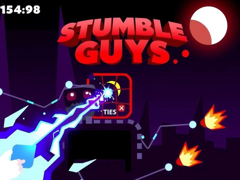 Stumble Guys MrBeast collaboration event screenshot showing exclusive skins and obstacles