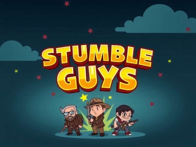 Stumble Guys game characters running on a colorful obstacle course