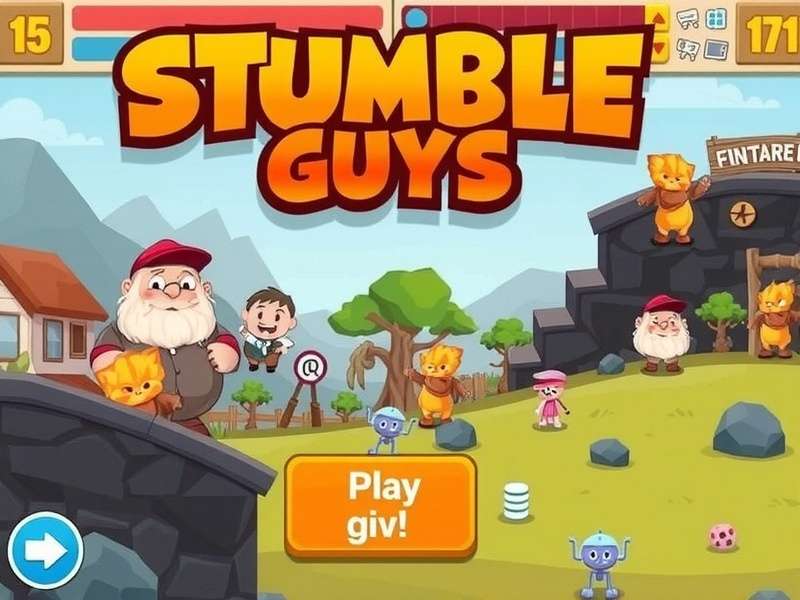 Stumble Guys Online Play - Ultimate Guide for Indian Players showing chaotic multiplayer action