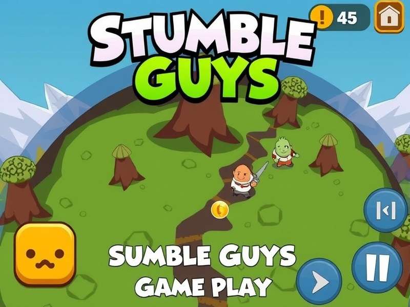 Stumble Guys multiplayer chaotic obstacle course race with colorful characters falling and stumbling