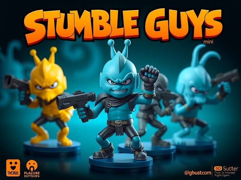 Stumble Guys Mini Figures full collection display featuring rare and legendary figurines