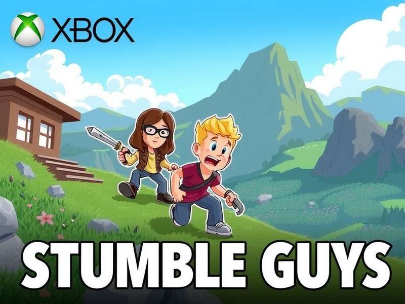 Stumble Guys Xbox gameplay on console with controller